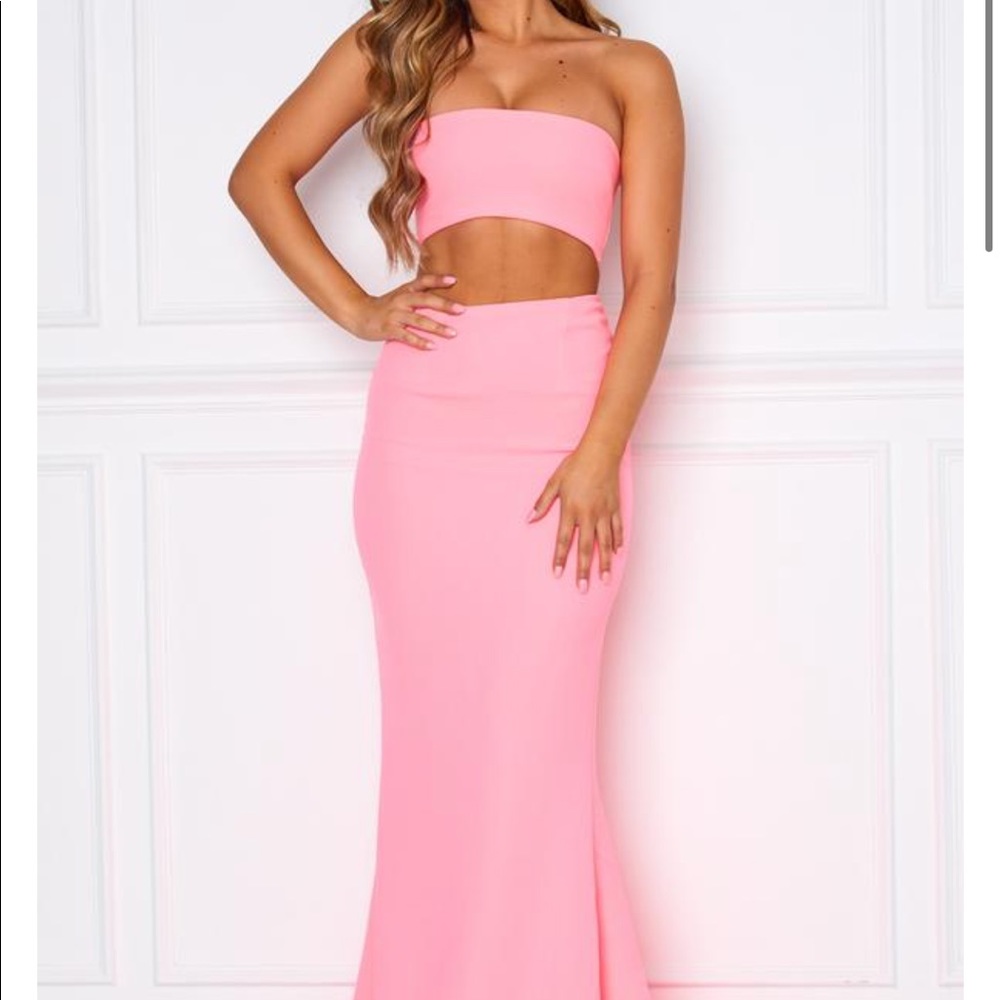 White Fox Boutique Two Piece Hot Pink Dress